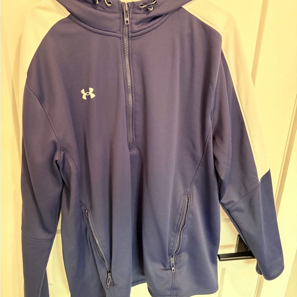 Under Armour Blue and White Hoodie